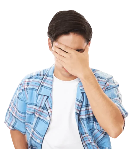 資金不足に悩む男性